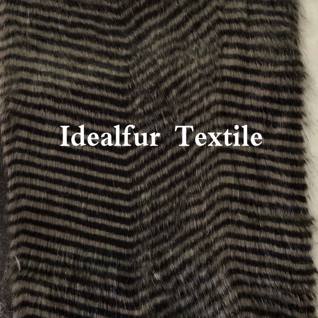 Pressing Herringbone Pattern Short Synthetic Fur