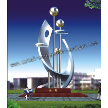 outdoor stainless steel sculpture - Flying