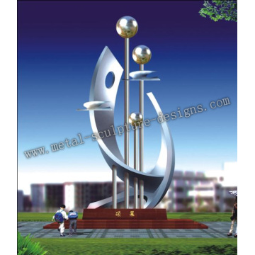 outdoor stainless steel sculpture - Flying