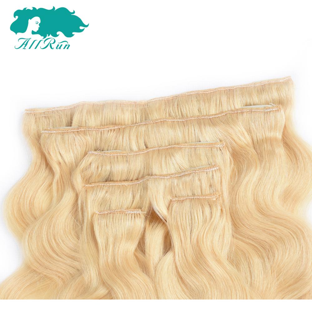 cheap real human natural blonde body wave curly hair extension on sale