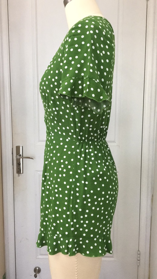 Groene Ruffle Polka Dots Romper