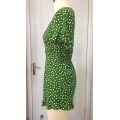 Green Ruffle Polka Dots Romper