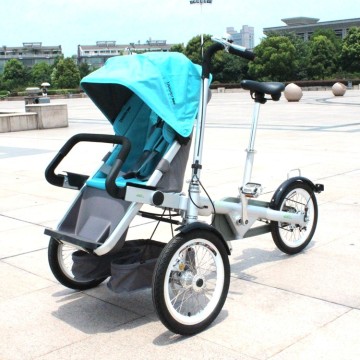 4 In1 New Model Baby Tricycle With 3 Wheels Steel Stroller Mother And Child Cheapest Bike