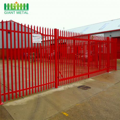 powder galvanized security palisade fence