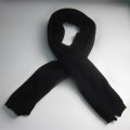 Black Long Knitting Polyester Scarf