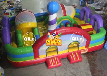 QILE inflatable large bouncy combo / inflatable funland