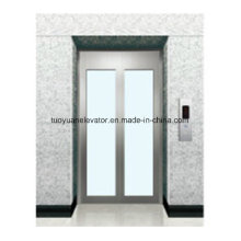 Glass Landing Door with Stainless Steel Frame