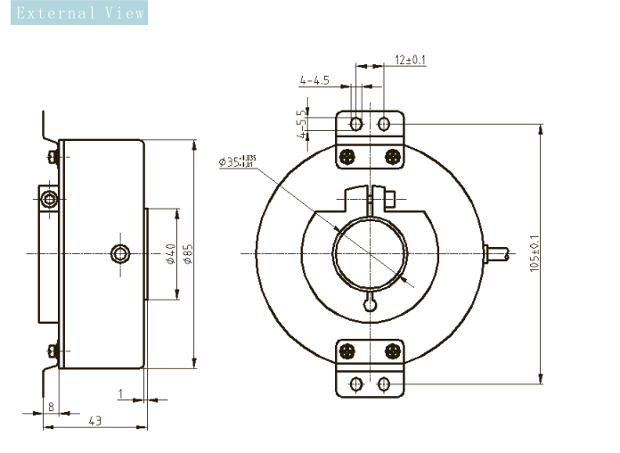 incremental hollow high resolution rotary encoder 10000 ppr for elevator spare parts