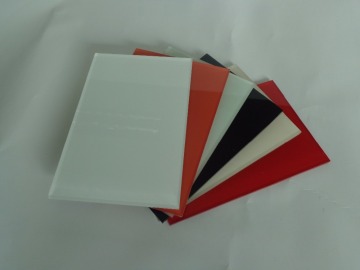 Lacquered glass wholesales white painted glass