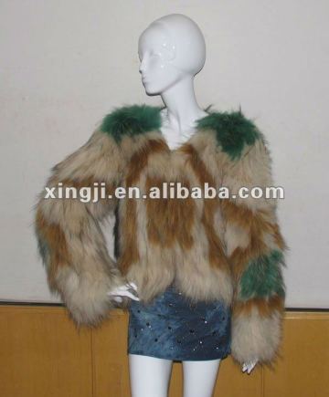 real raccoon dog fur coat