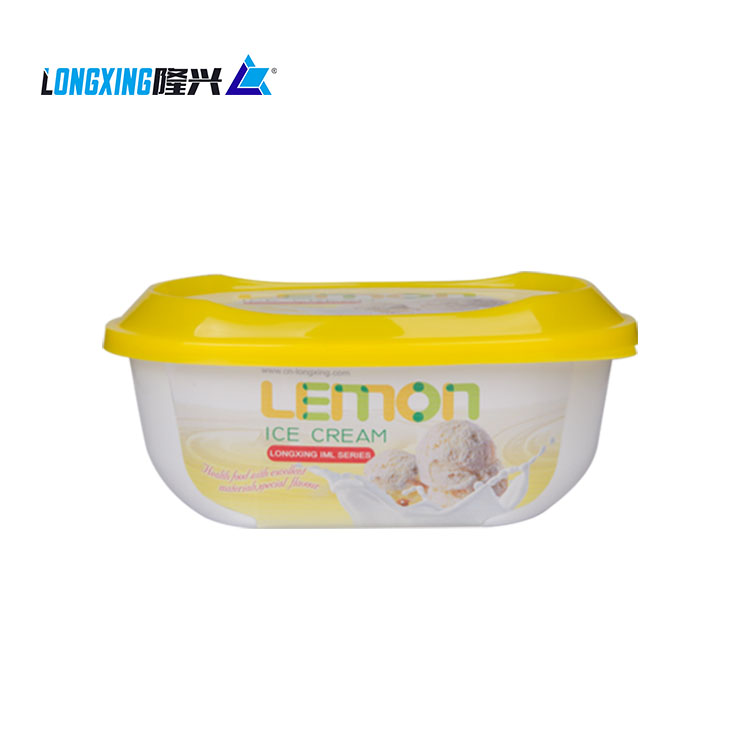 300ml 10 oz plastic Injection in mold labeling IML Ice Cream Container