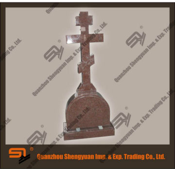 solar cross granite tombstone design light