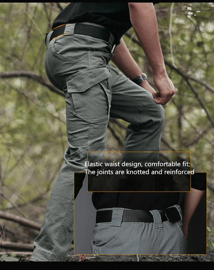 Top Quality Breathable Elastic Windproof Waterproof Plus Size Cargo Men Pants