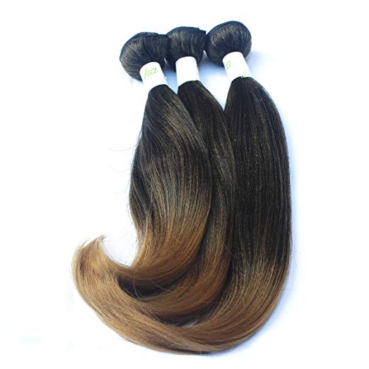 Hot sell   synthetic hair weave    synthetic braiding hair   Ombre color   synthetic  hair extensions     3PC/SET