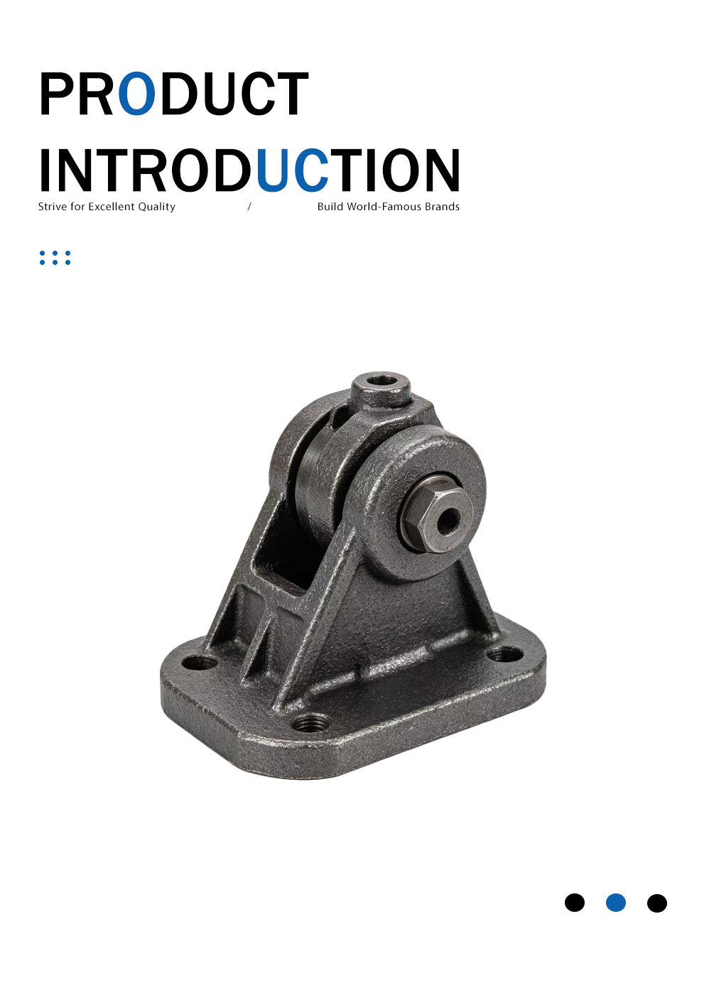 Литье кронштейна цилиндра штока ковша из серого чугуна Gray Iron Bucket Rod Cylinder Bracket Casting