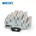 Triple Level Feed Through Din Rail Terminal Blocks