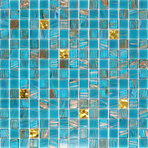 Backsplash per piastrelle a mosaico blu per pavimenti per l'artigianato