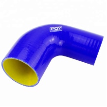 90 Degree Elbow Reducer Silicone Hose Pipe Turbo Intake - Blue or Black with Inner Yellow (2"-2.5"/51mm-63mm) PQY-SH902025-QY