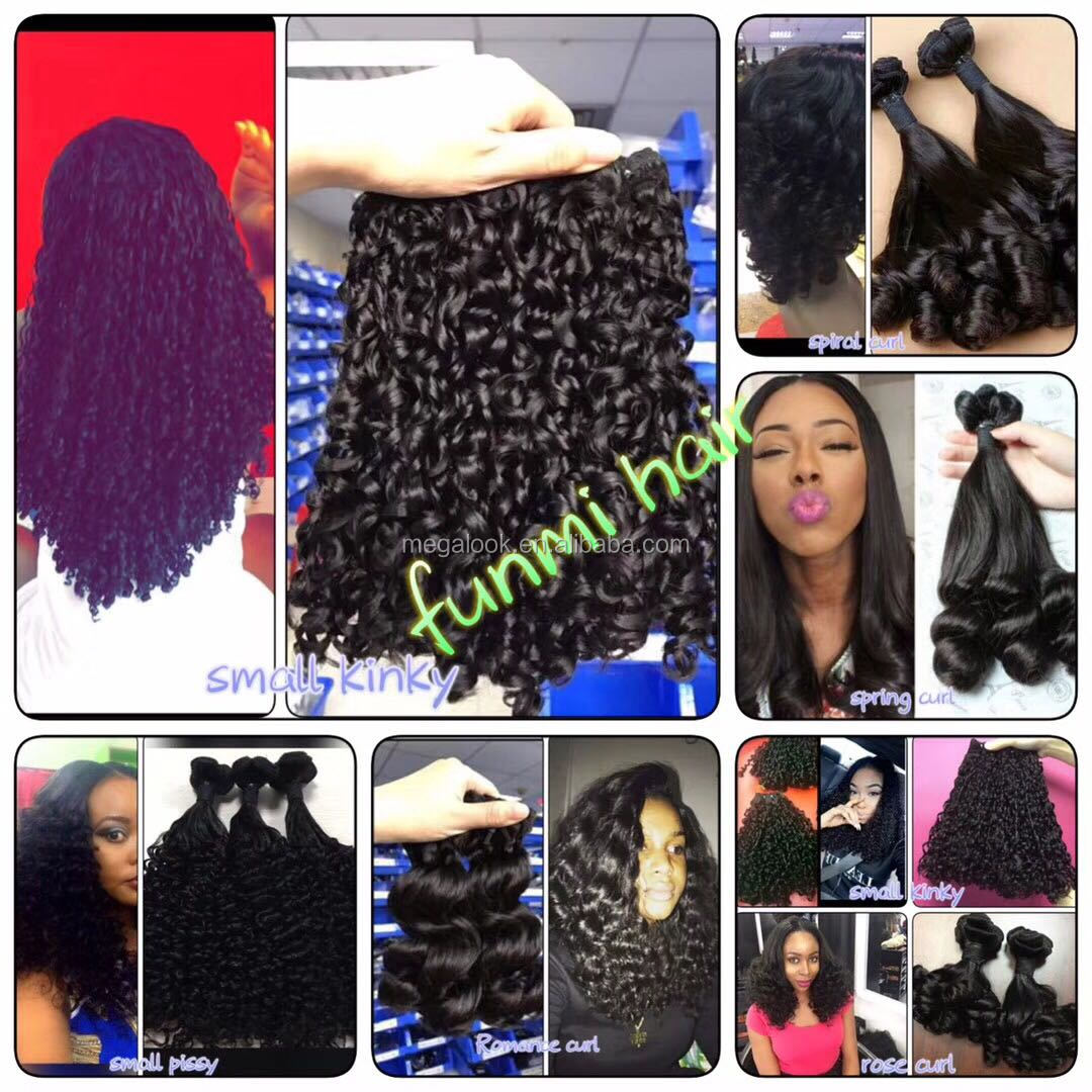 Wholesale Brazilian Hair Romance Fancy Curls Funmi Hair Ombre Color Virgin Remy Human Extension Fumi Hair