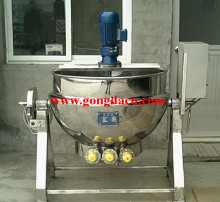 gas heating tilting jacketed stainless steel jacketed kettle