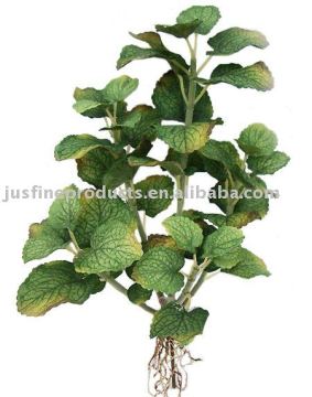 Artificial Mint, 5 Spray w/ Roots, Silk Mint, High Quality Artificial Plant