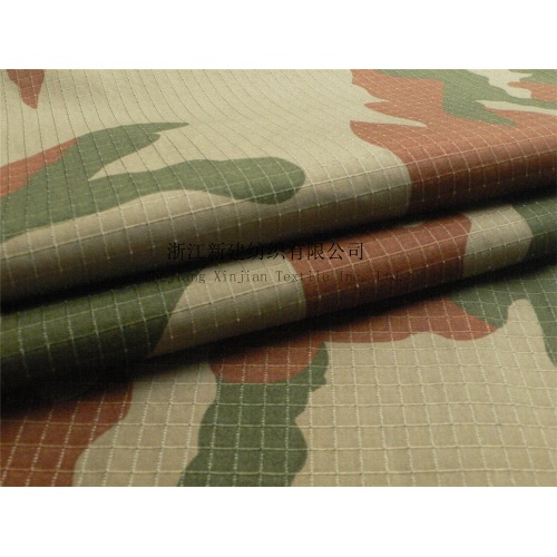 Flame Retardant Nylon Cotton Rip Stop Fabric Camouflage