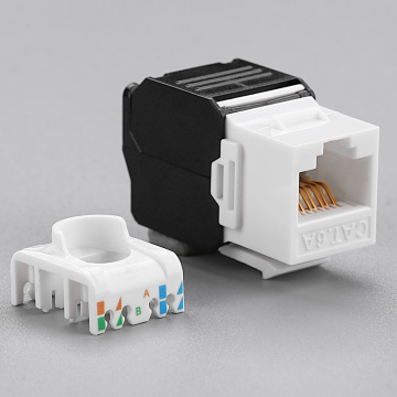 RJ45 180 degree CAT6/CAT6A UTP keystone jack