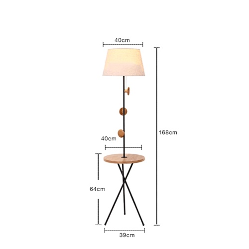 LEDER Black Wooden Contemporary Lamps