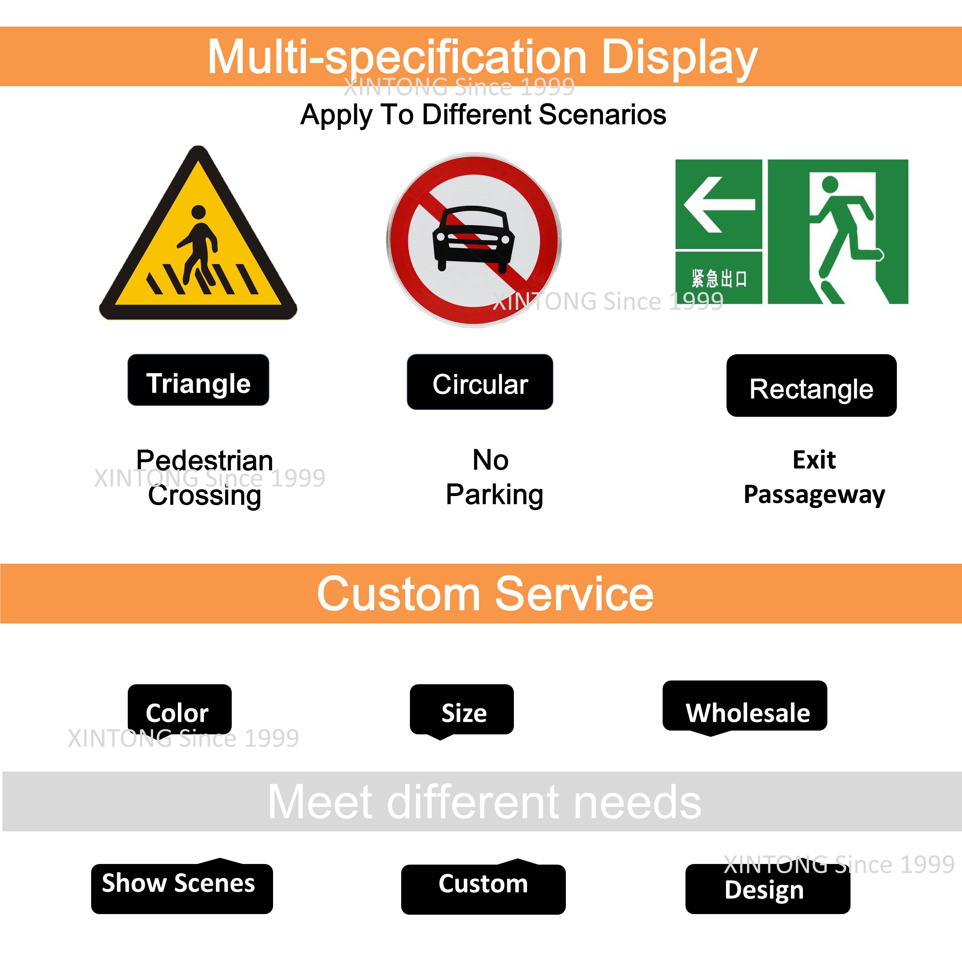 Unique Design Hot Sale Custom Warning Sign Traffic Stop Safety Signal Signs