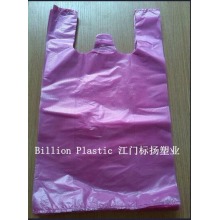 Grocery Wholesale Custom Size Food Grade White PE Plastic Vest Handles Shopping Bags