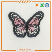 pink butterfly iron on embroidery patches