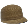 Protection de soleil dames haut de gamme Newsboy tresse de paille Cap