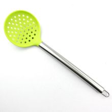 Silicone Kitchen Skimmer Stay-cool Stainless Steel Handle