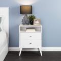 White Night Stand Nightstand With Storage Drawer