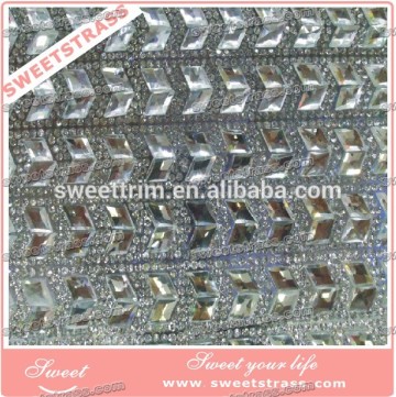 rhinestone trimming, iron on rhinestone mesh