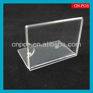 supermarket transparent acrylic price stand for displaying