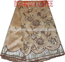 raw silk lace fabric george lace(PG14010) liturgical lace fabric