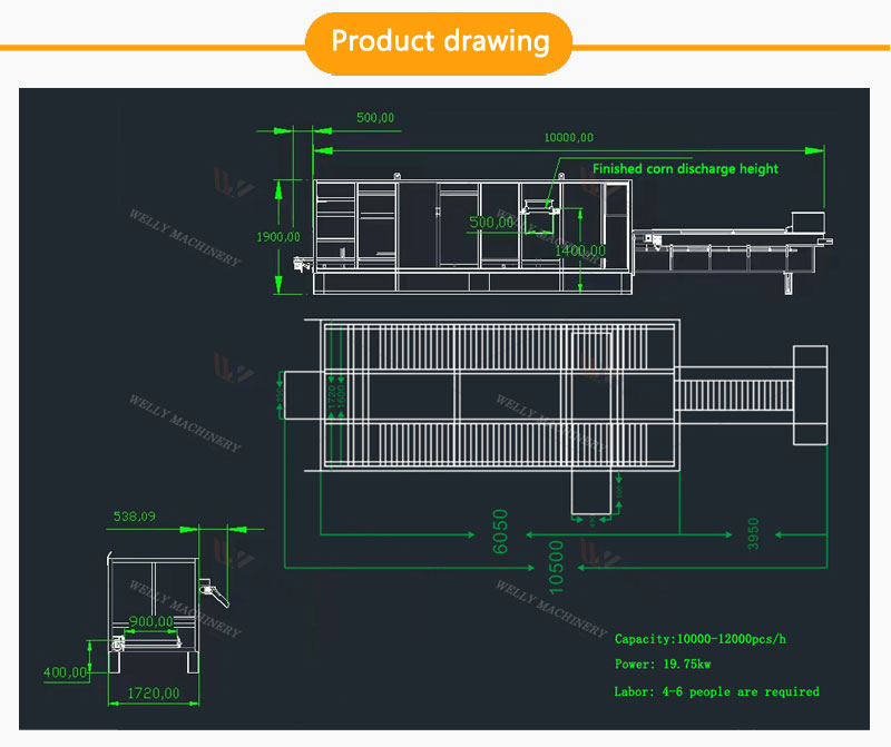 Sweet Fresh Corn Maize Husk Peeling Removing Machine Multi-Function Corn Peeling Machine
