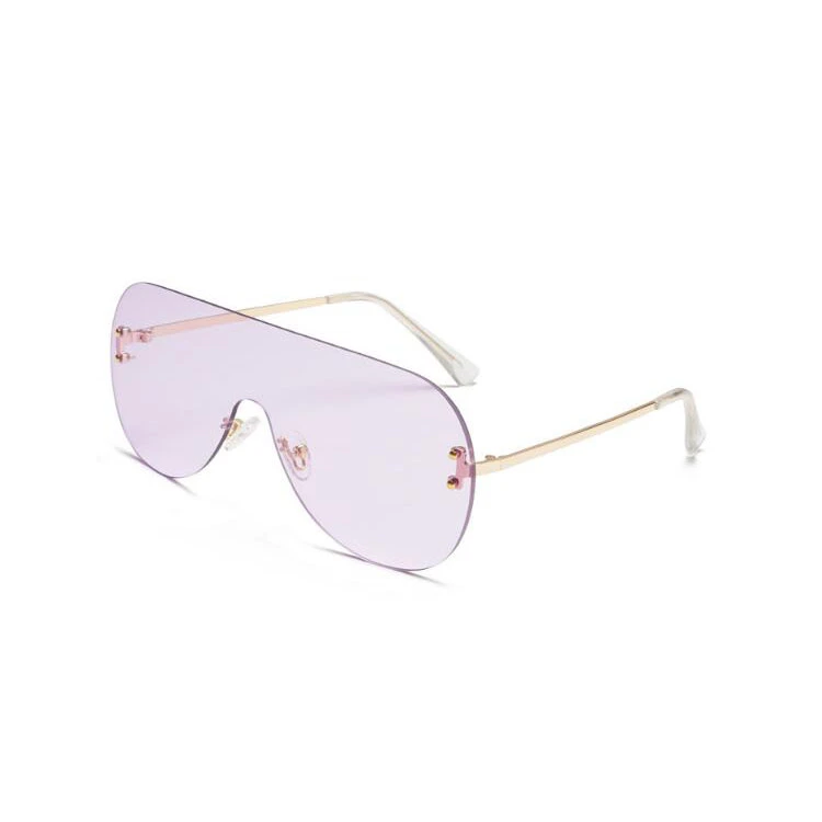 2019 Hot Selling One Piece Lens Metal Sunglasses for Ready Made Goods