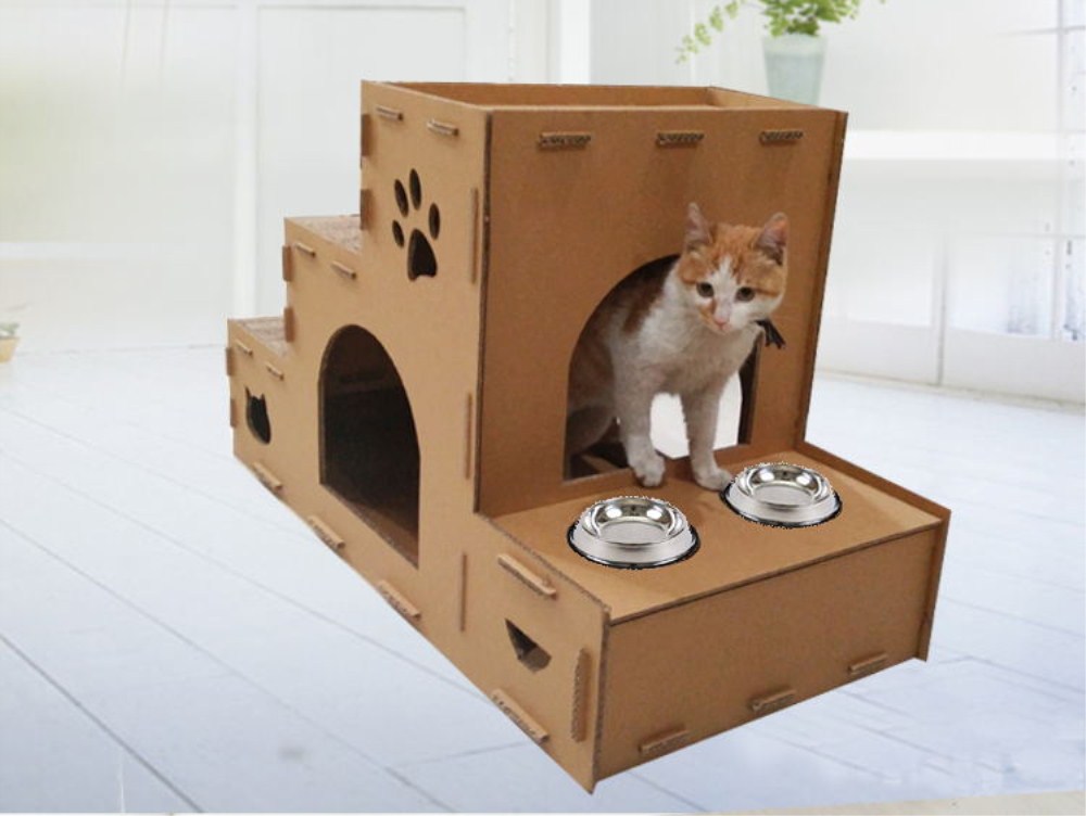 cardboard cat house