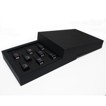 Black matte nail polish paper box