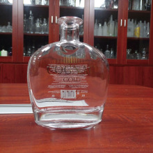 Round Crystal Glass Bottle 500ML Glass Bottles For Alcohol Drink