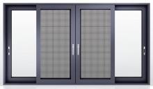 Tinted Glass Sliding Windows With Fiberglass Flyscreen