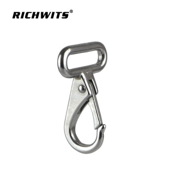 Stainless Steel Square Head Heavy Duty Fixed Eye Snap Hook For 25mm Webbing Snap Hook Accessory