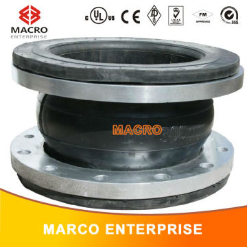 Heavy duty reinforced bellows expansion rubber joint