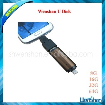 Popular otg USB flash disk for iphone with aluminium alloy cases