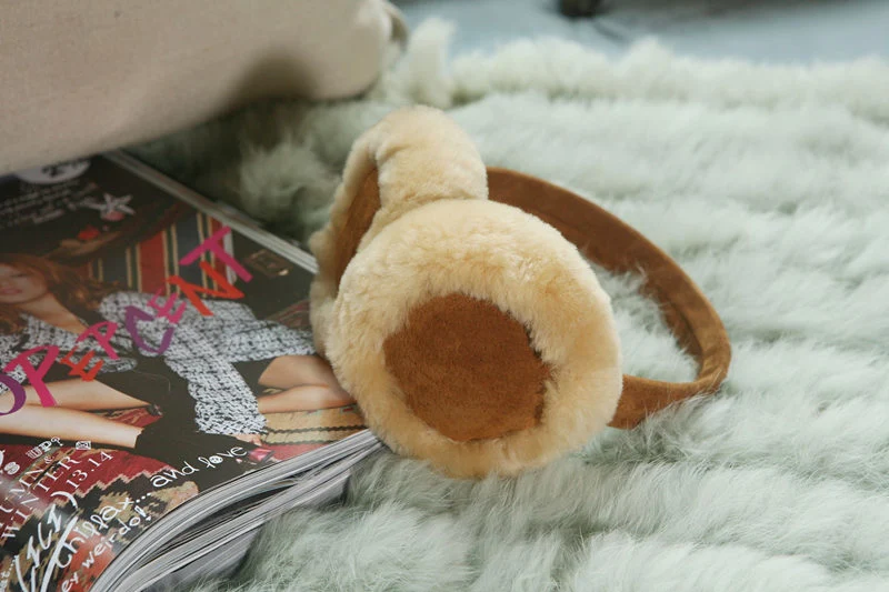 Customizable Australian Winter Warm Sheepskin Earmuffs