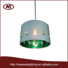 Fabric shade with K9 crystal bead chanderlier crystal fabric pendant light ,crystal pendant lamp