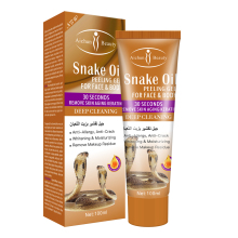Private Label Natural Snake Oil Peeling Gel - Face and Body Exfoliating Scrub