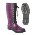 Lady fashion européen caoutchouc lace bottes de pluie